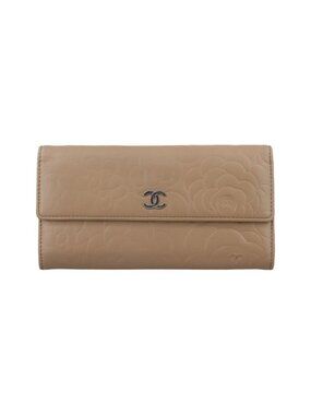 Chanel Camelia Lambskin Wallet